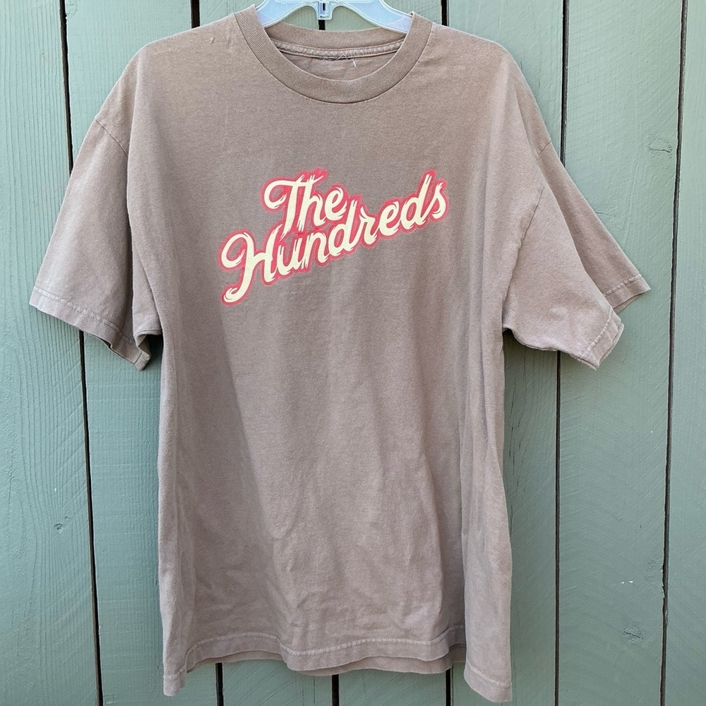 The Hundreds Vintage Brown Logo Tee with Orange Logo